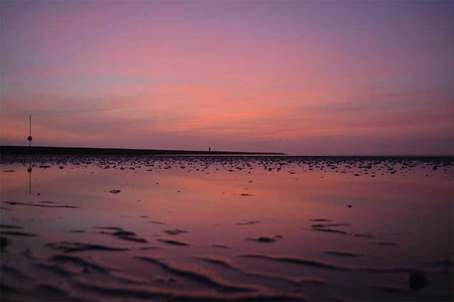 Abendstimmung an der Kste von Tossens